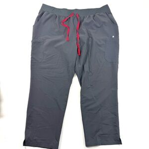 Figs Yola High Waist Scrub Bottom Pants Charcoal Grey